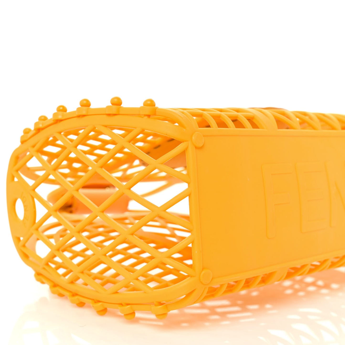 Recycled Plastic Vitello Liberty Matte Small Fendi Basket Clementine