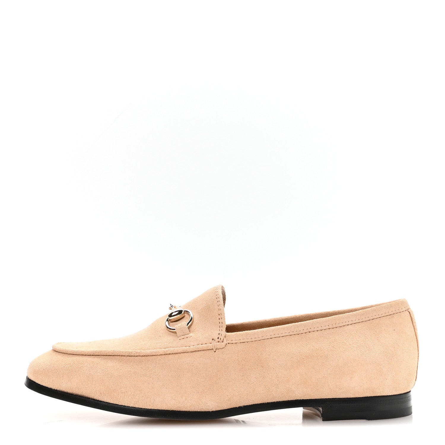 Gucci Suede Horsebit Womens Jordaan Loafers 37 Pink Sand 1 of 9