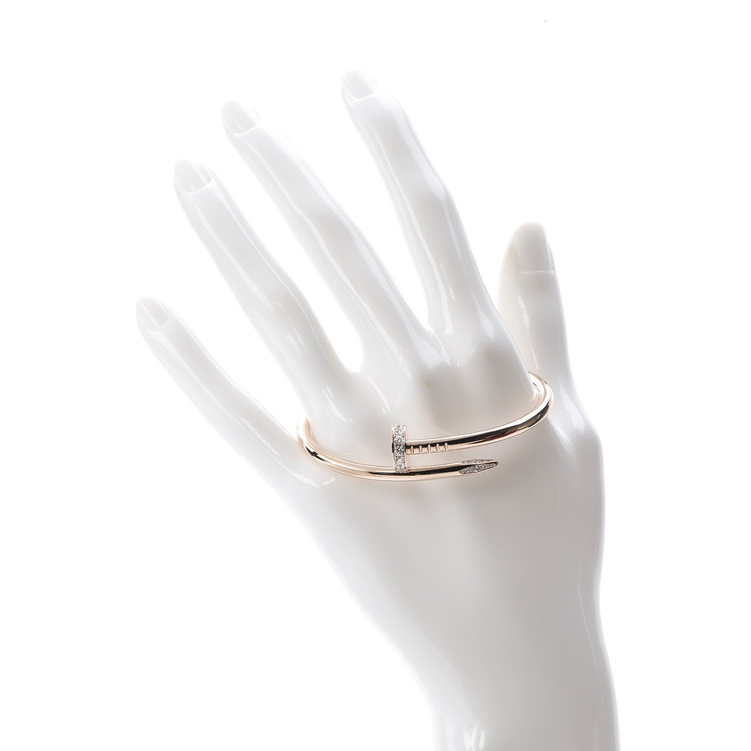 Cartier 18K Pink Gold Diamond Juste Un Clou Bracelet 16 2 of 5