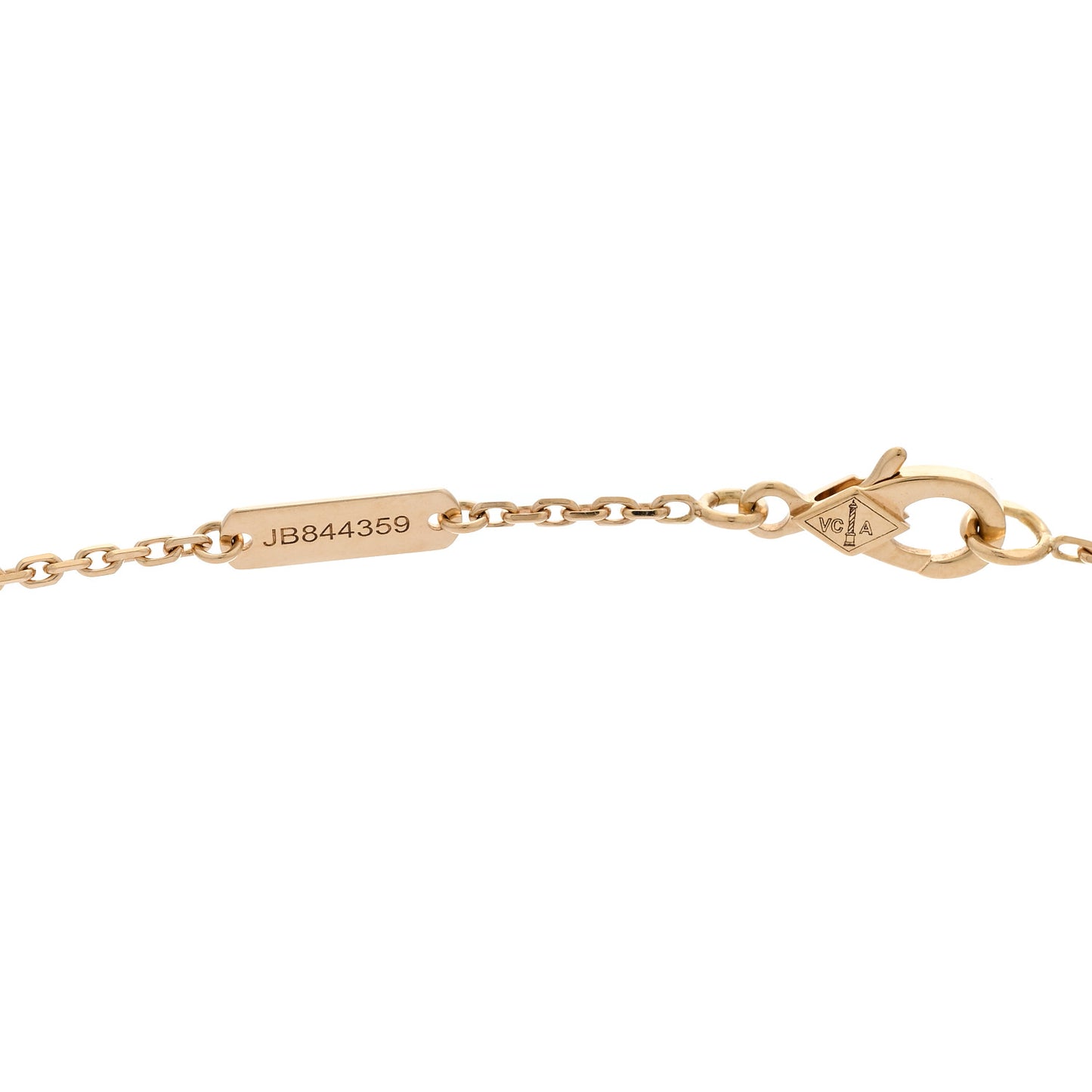 18K Yellow Gold Mother of Pearl Vintage Alhambra Pendant Necklace