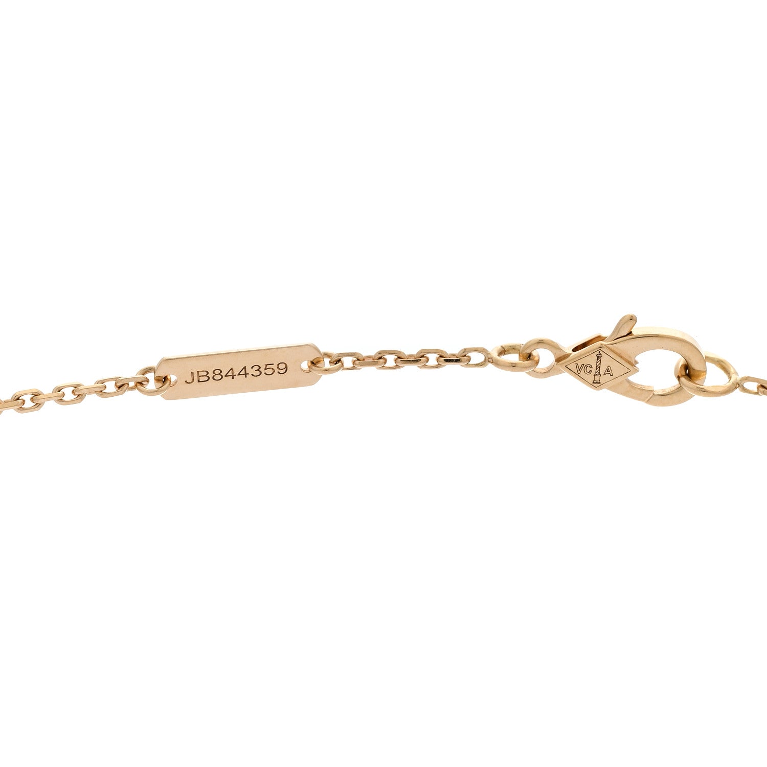 Van Cleef & Arpels 18K Yellow Gold Mother of Pearl Vintage Alhambra Pendant Necklace 5 of 5