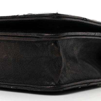 Chanel Crumpled Lambskin Studded Paris Dallas Wallet On Chain WOC Black 11 of 14