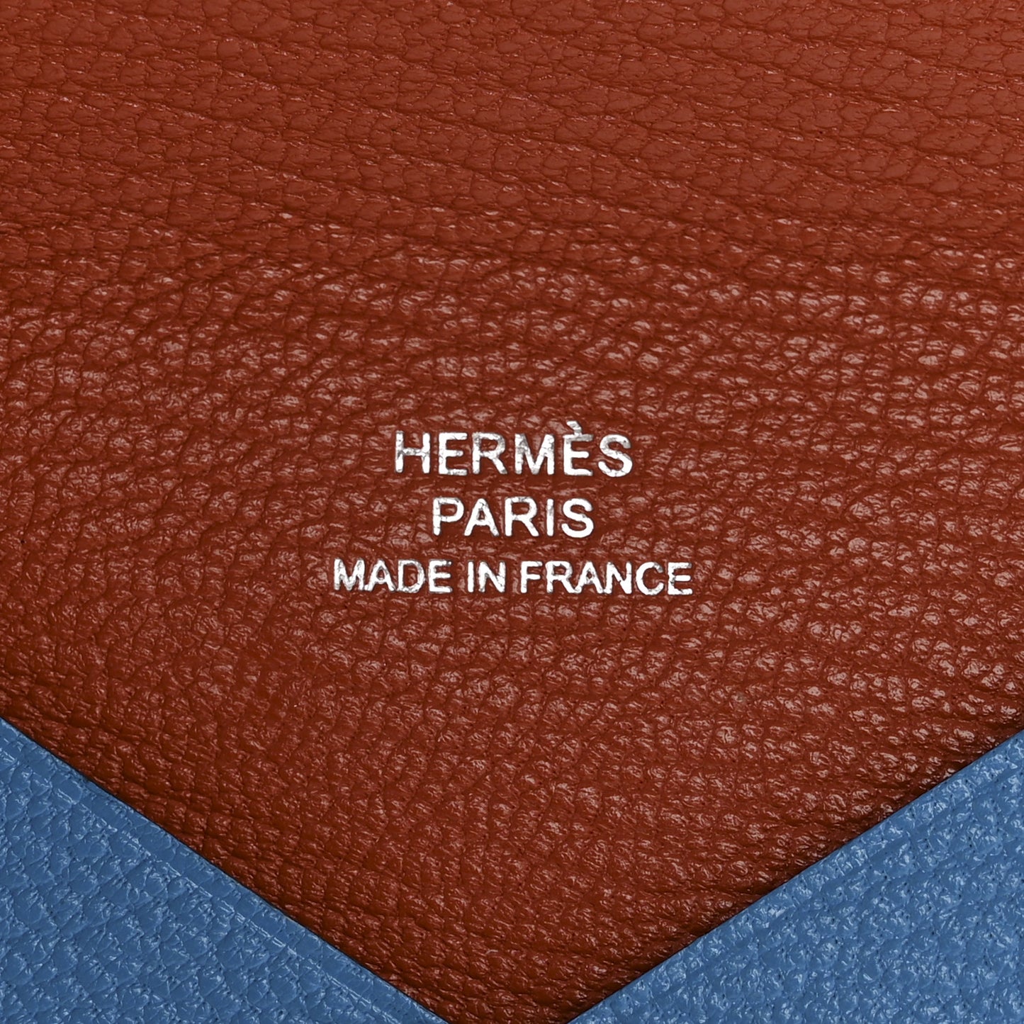 Chevre Mysore Verso Calvi Card Case Bleu Frida Cuivre