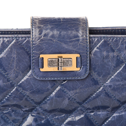 Chanel Glazed Crackled Calfskin Small Reissue Tote Blue 11 of 11