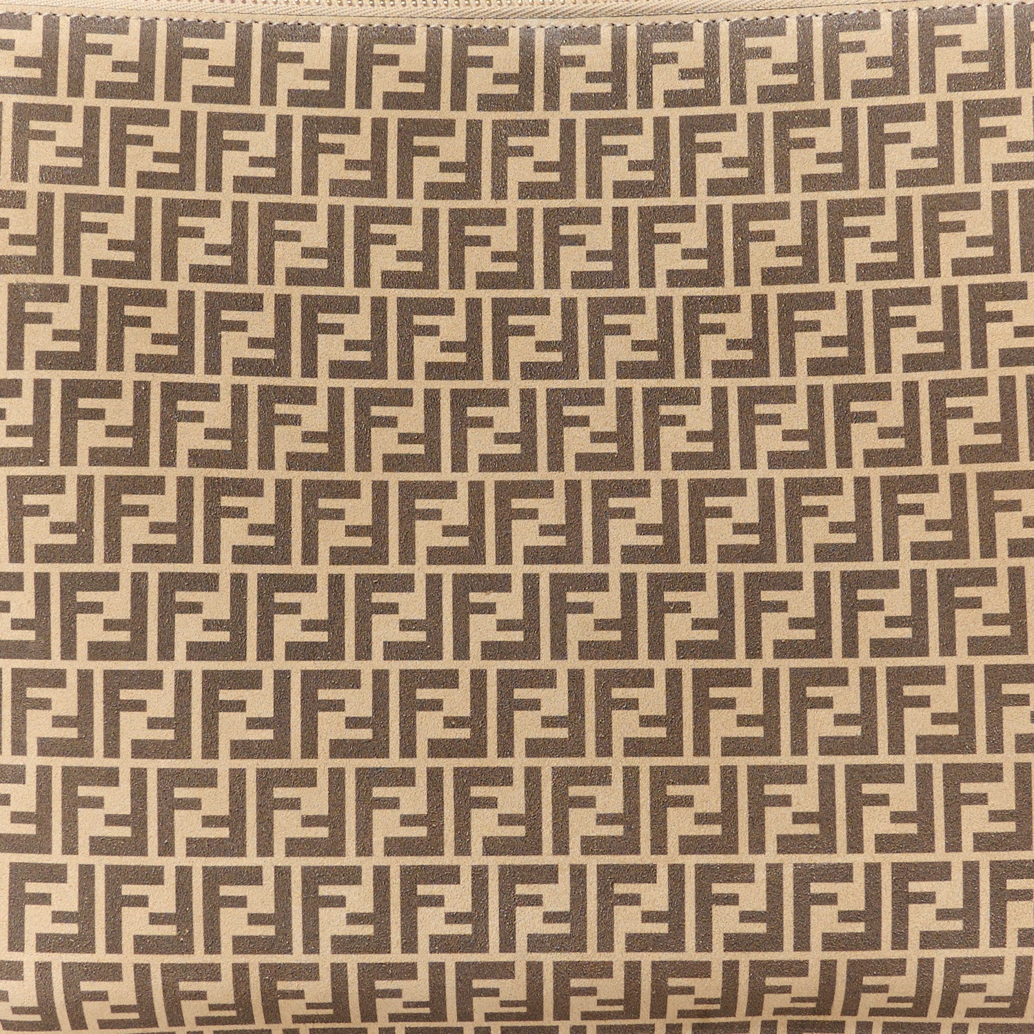 Fendi Suede Vitello Grace Micro FF Large Flat Pouch Nude Spring Maya 9 of 11