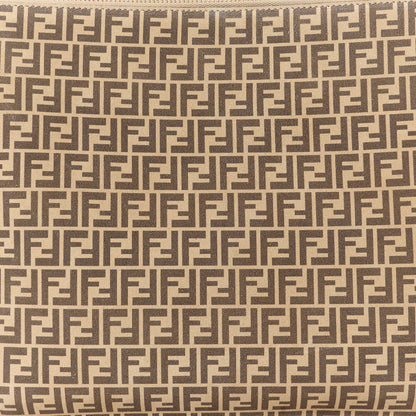 Fendi Suede Vitello Grace Micro FF Large Flat Pouch Nude Spring Maya 9 of 11