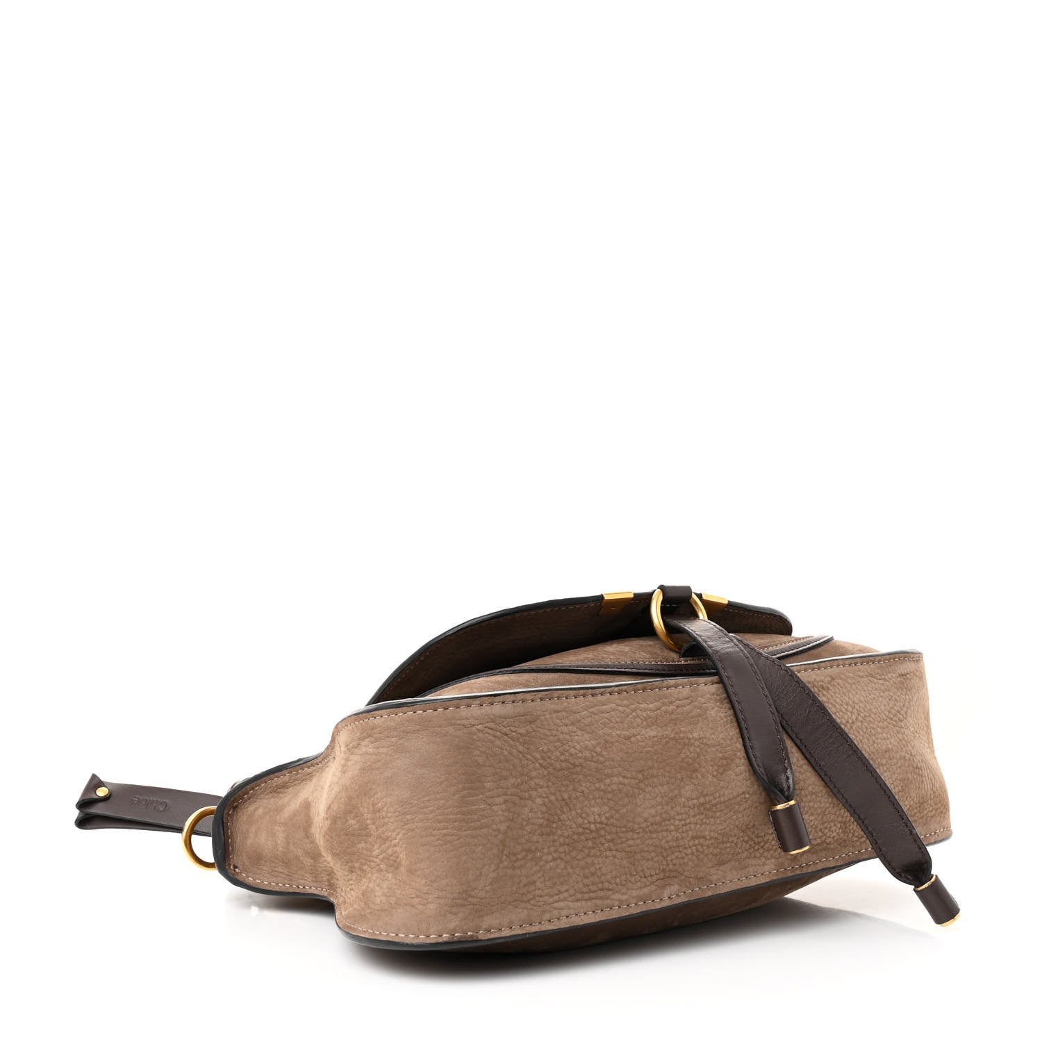 Chloe Suede Calfskin Small Marcie Satchel Flannel Grey 4 of 10