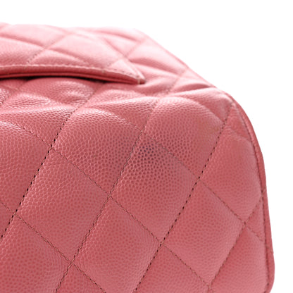Chanel Caviar Quilted Large Gusset Flap Wallet Pink 9 of 10