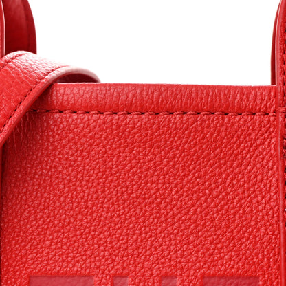 Marc Jacobs Grained Calfskin Mini The Tote Bag Red 9 of 14