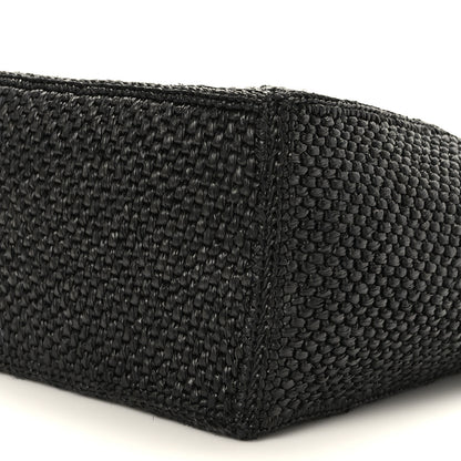 Loewe Raffia Medium Paula's Ibiza Logo Tote Black White 8 of 8
