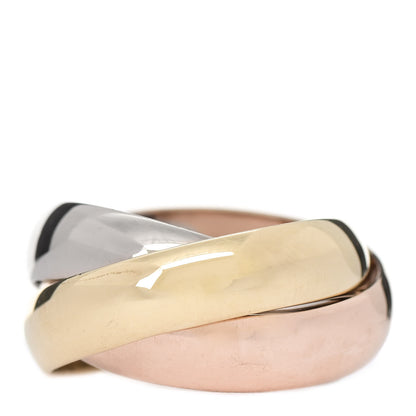 Cartier 18K Pink Yellow White Gold Large Trinity Ring 50 5.25 3 of 6