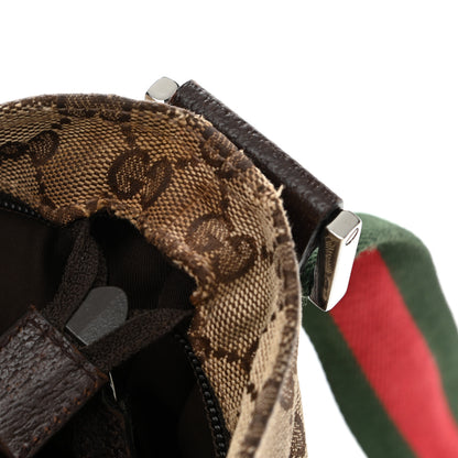 Gucci Monogram Web Medium Flat Messenger Bag Brown 8 of 17
