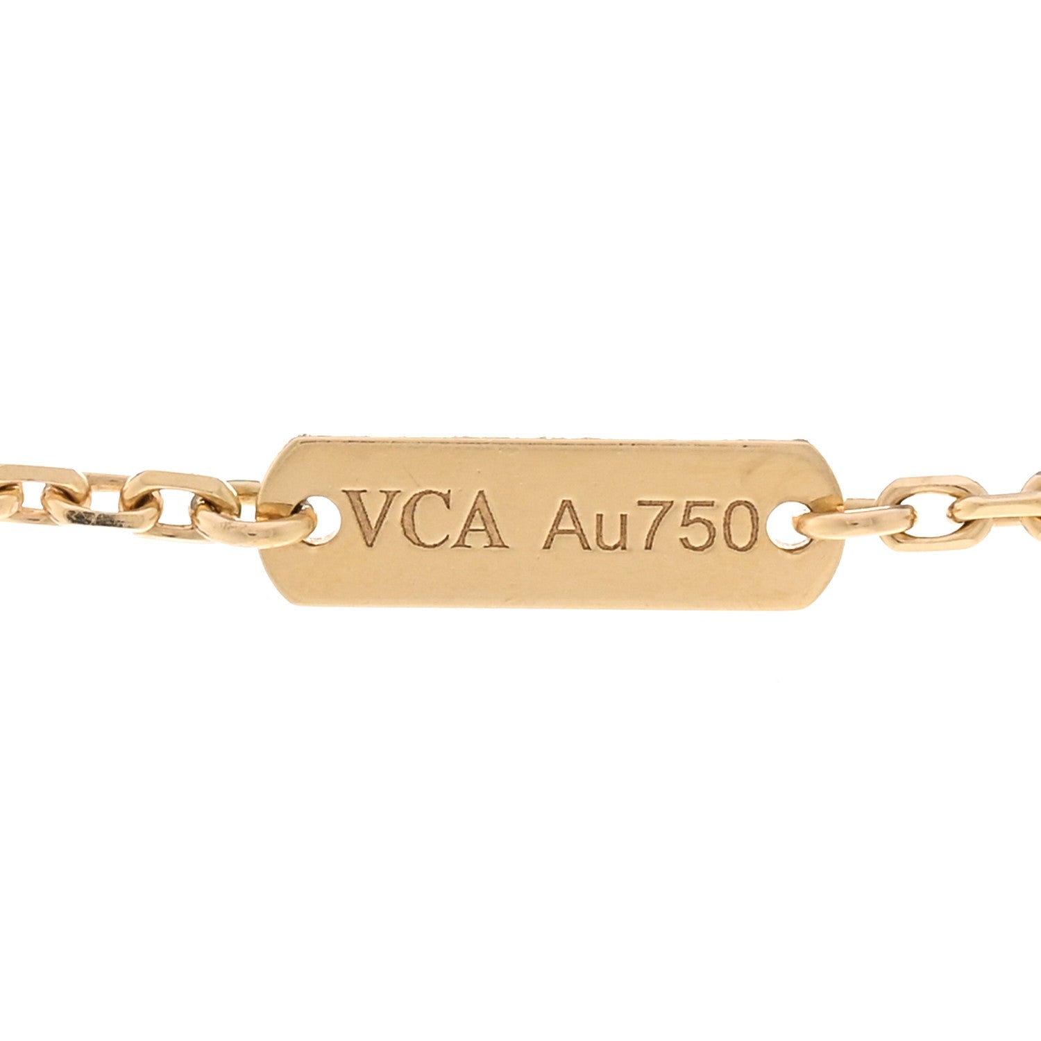 Van Cleef & Arpels 18K Yellow Gold Carnelian Vintage Alhambra Pendant Necklace 4 of 6