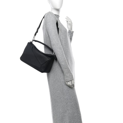 Loewe Calfskin Medium Puzzle Bag Black 2 of 9