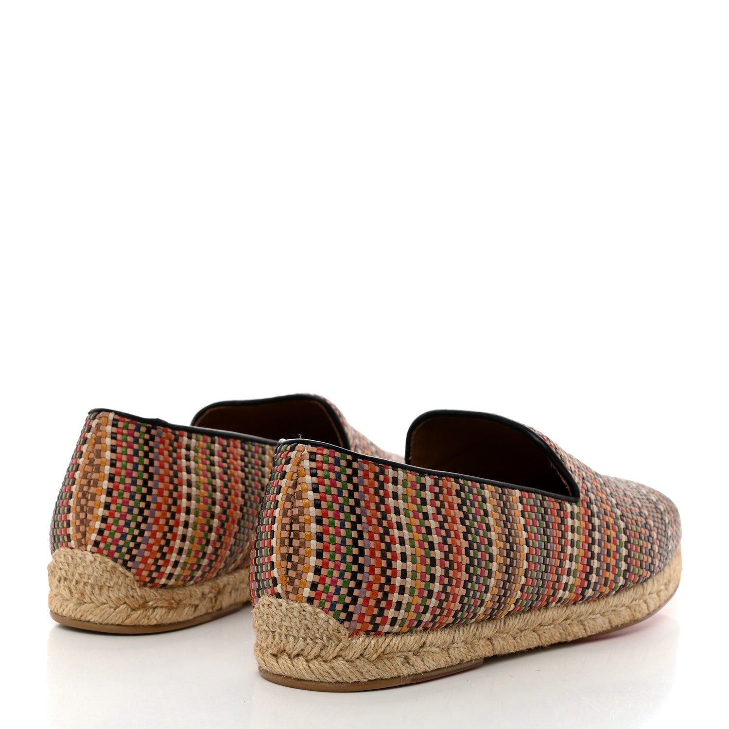 Christian Louboutin Raffia Mens Relax Flat Espadrilles 44 Multicolor 4 of 7
