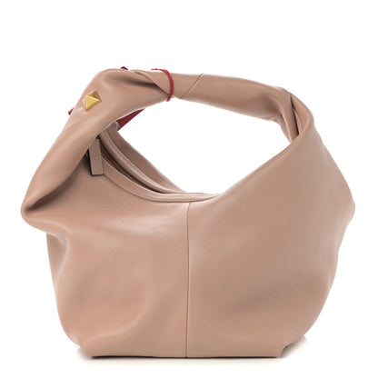 Valentino Garavani Nappa Small Roman Stud Hobo Rose Cannelle 1 of 9