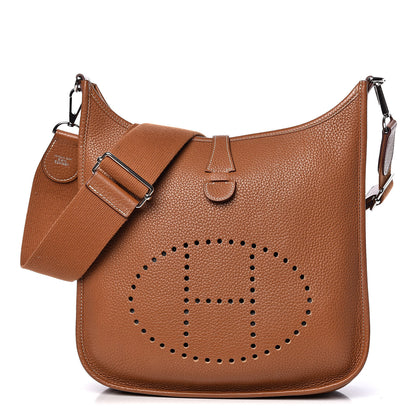 Hermes Taurillon Clemence Evelyne III PM Gold 1 of 11