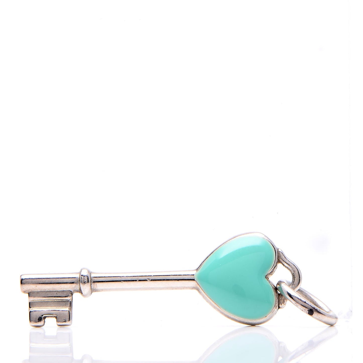 Sterling Silver Enamel Key Pendant Blue