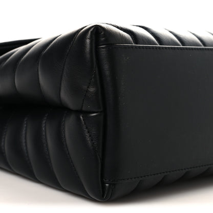 Saint Laurent Calfskin Y Quilted Monogram Medium Loulou Chain Satchel Black 9 of 10