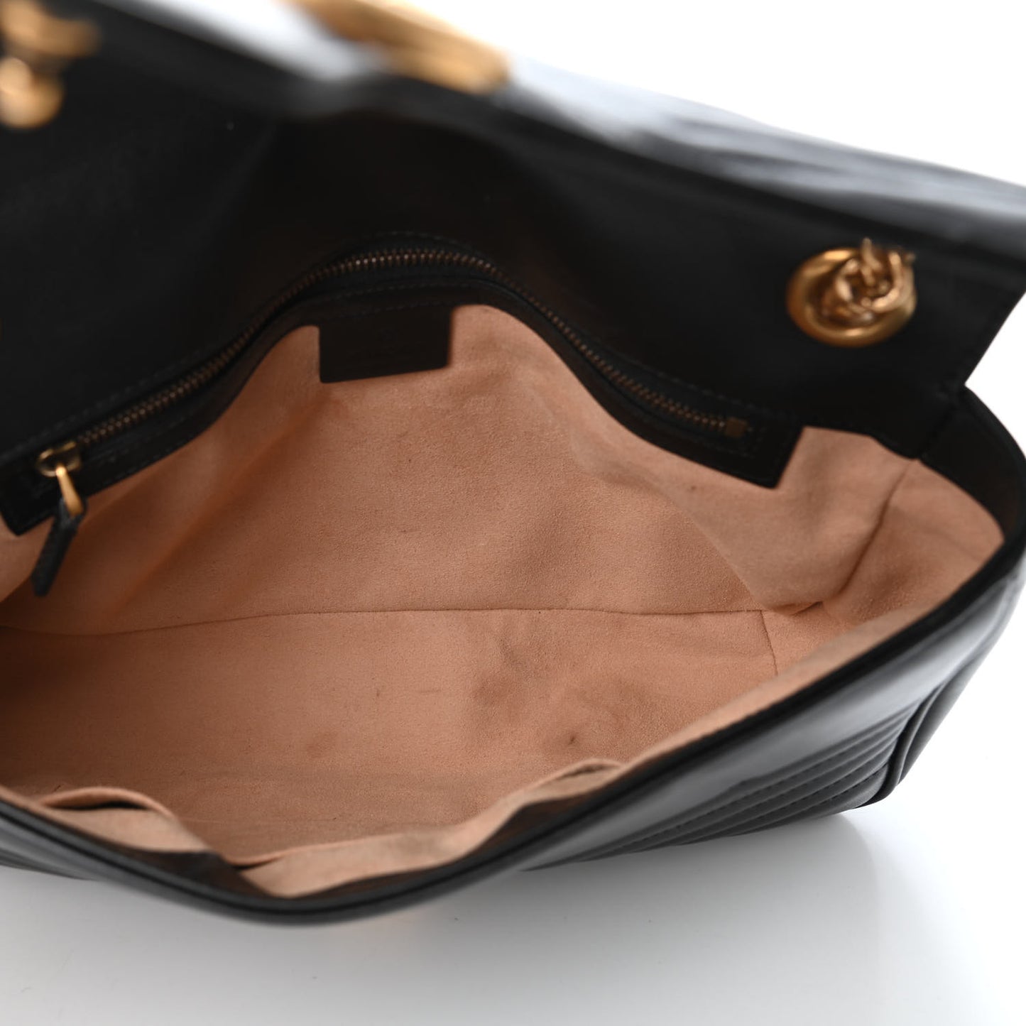 Calfskin Matelasse Medium GG Marmont Shoulder Bag Black