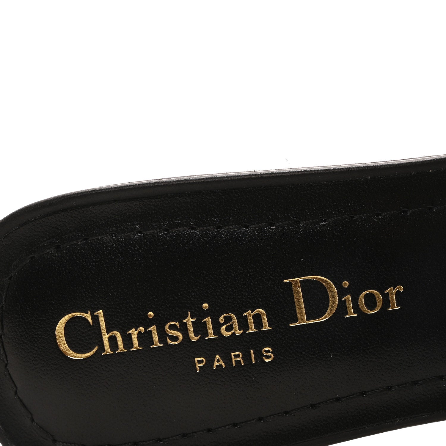 Christian Dior Cotton Embroidered Dway 40mm Slide Sandals 37.5 Deep Blue 8 of 9