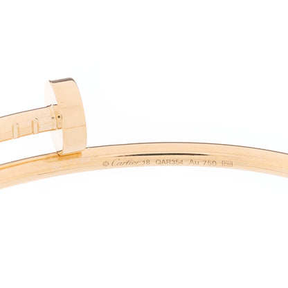 Cartier 18K Yellow Gold Small Juste Un Clou Bracelet 18 3 of 4