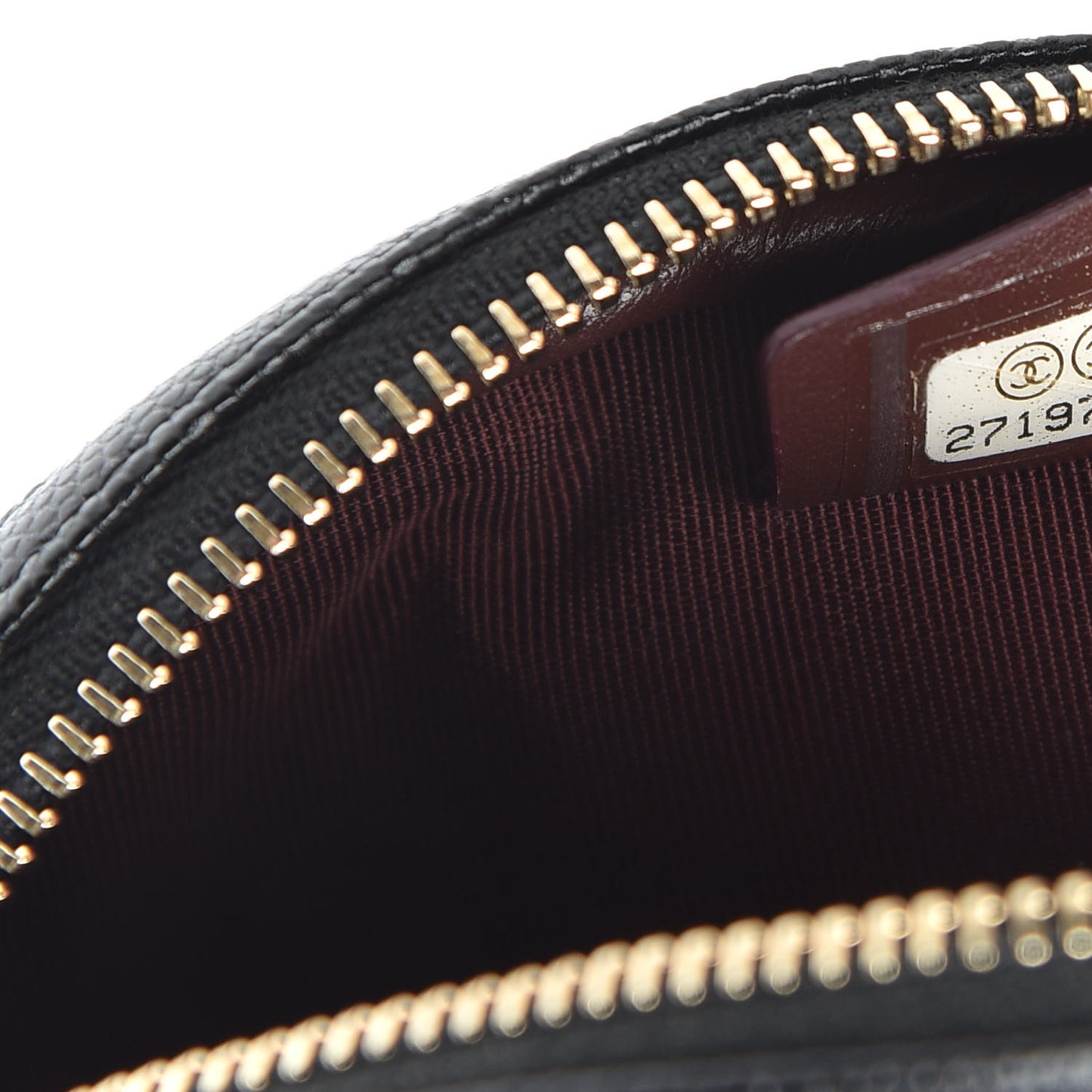 Caviar Quilted Zip Around Classic Coin Purse Black