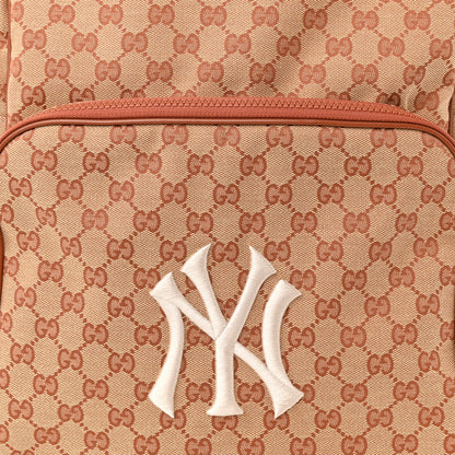 Gucci X MLB GG Monogram NY Yankees Medium Backpack Beige Ruggine Ivory 9 of 12