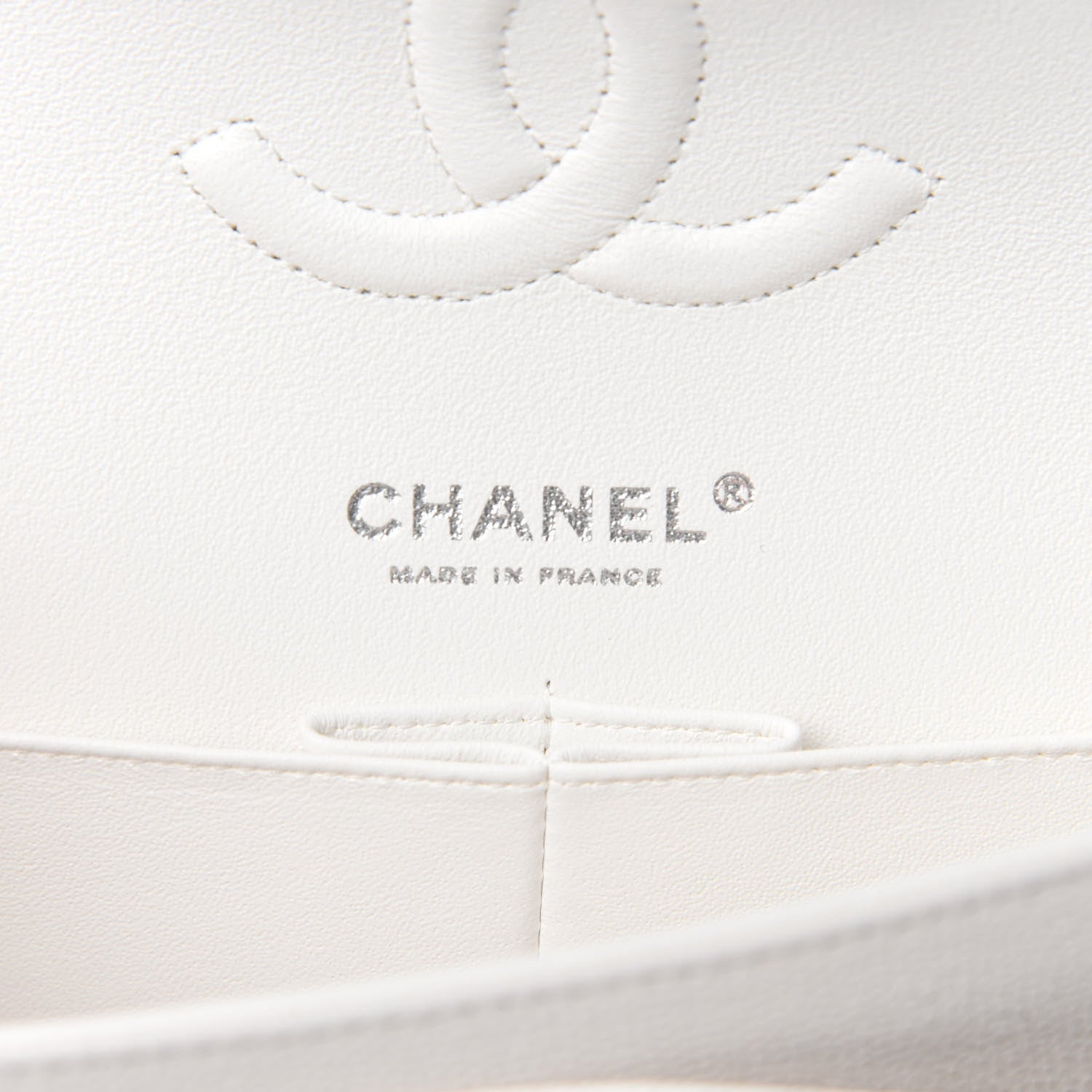 Chanel Caviar Quilted Medium Double Flap White 9 of 12