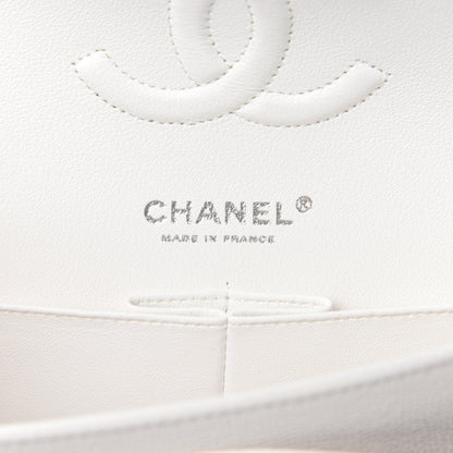 Chanel Caviar Quilted Medium Double Flap White 9 of 12