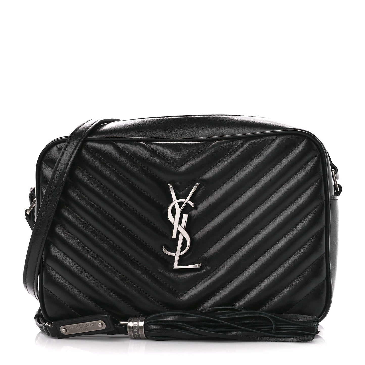 Calfskin Matelasse Monogram Lou Camera Bag Black