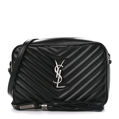 Saint Laurent Calfskin Matelasse Monogram Lou Camera Bag Black 1 of 12