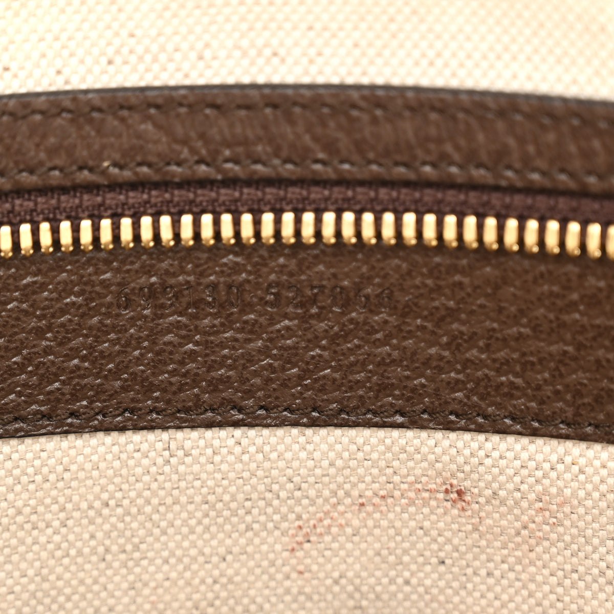 Gucci Monogram Jumbo GG Textured Dollar Calfskin Web Wristlet Messenger Bag Camel Ebony New Acero 7 of 12