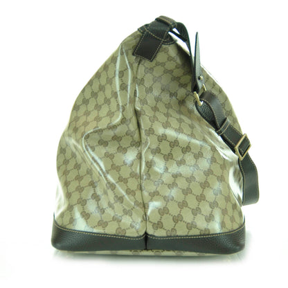 Gucci Crystal Monogram Large Travel Hobo Beige Brown 4 of 9