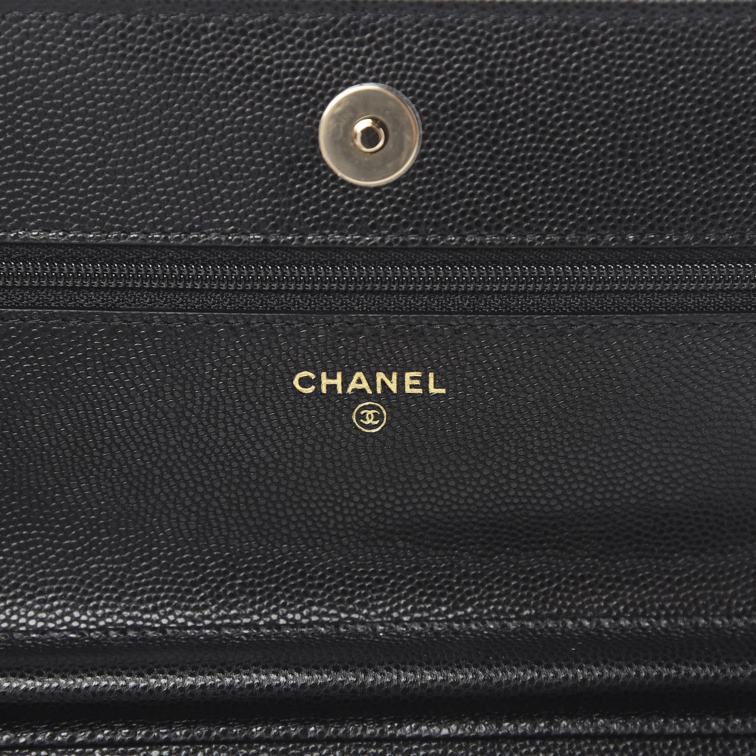 Chanel Caviar Quilted French New Wave Chain CC Wallet On Chain WOC Black 6 of 12