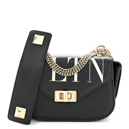 Valentino Garavani Calfskin VLTN Small Shoulder Bag Black 1 of 12