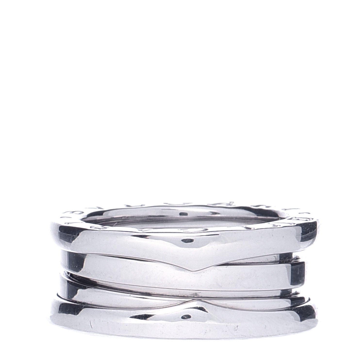 Bulgari 18K White Gold B.Zero1 Three-Band Ring 49 4.75 1 of 5