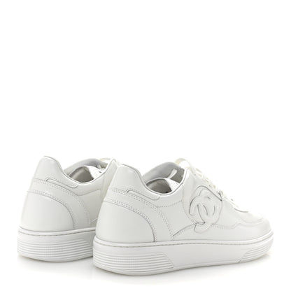 Chanel Calfskin Mens CC Sneakers 43 White 5 of 10