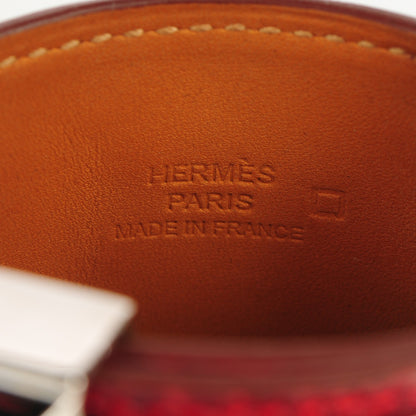 Hermes Shiny Alligator Collier De Chien CDC S Bracelet Braise 6 of 10