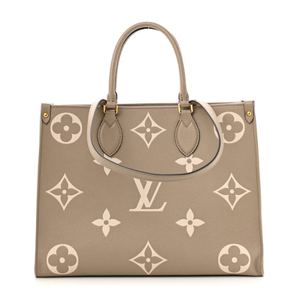 Louis Vuitton Empreinte Monogram Giant Onthego MM Tourterelle Creme 1 of 12