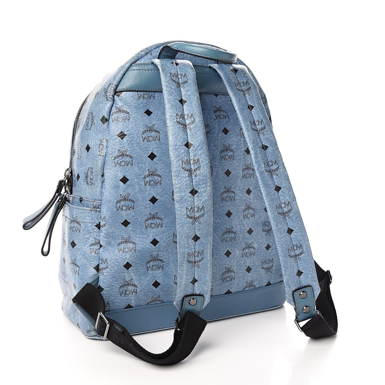 MCM Visetos Medium Stark Backpack Light Blue 2 of 12