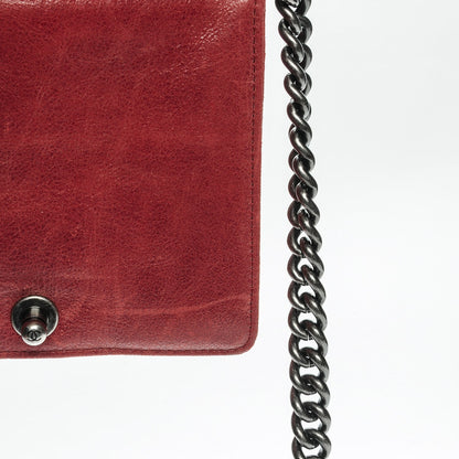 Chanel Iridescent Calfskin Quilted Small Gentle Square Boy Flap Red 9 of 12