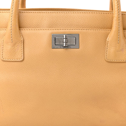 Chanel Calfskin Mademoiselle Lock Cerf Shopper Tote Beige 8 of 11