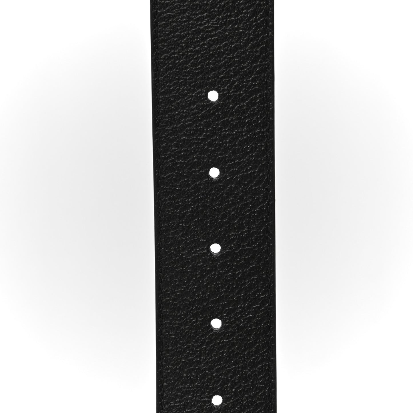 Textured Dollar Calfskin Nickel Double G 40mm Belt 90 36 Black