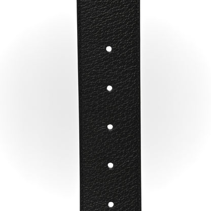 Gucci Textured Dollar Calfskin Nickel Double G 40mm Belt 90 36 Black 6 of 7