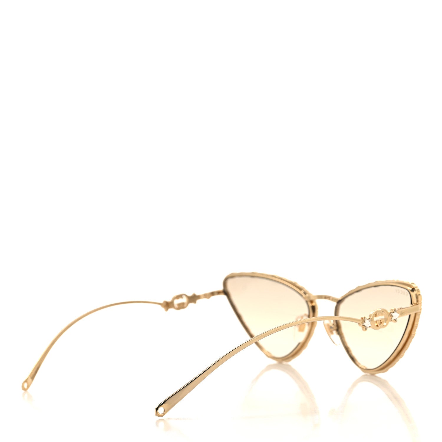 Gucci Crystals Cat Eye Sunglasses GG1569S Gold 4 of 9