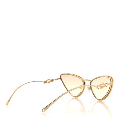 Gucci Crystals Cat Eye Sunglasses GG1569S Gold 4 of 9
