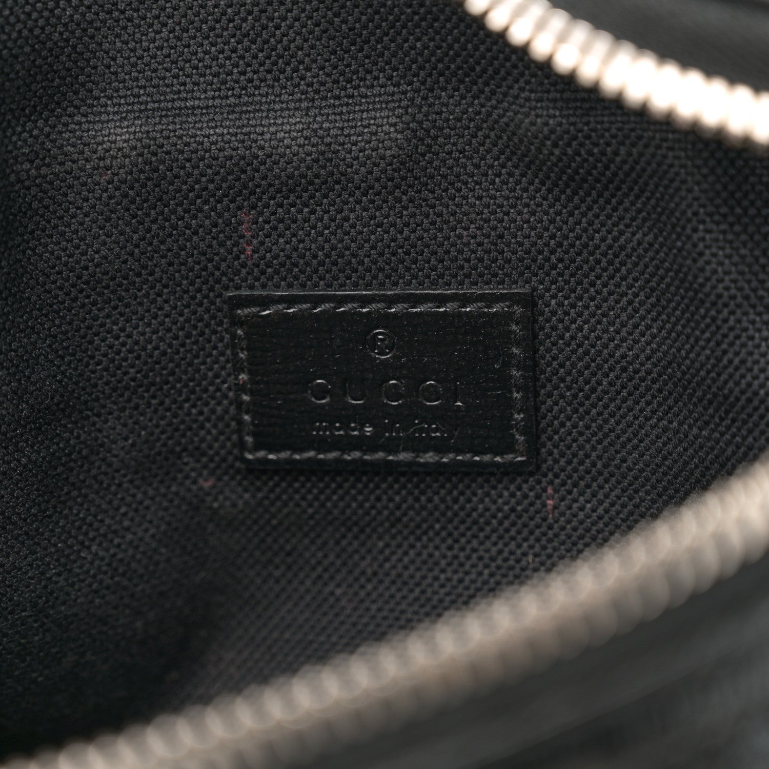 Gucci GG Supreme Monogram Textured Calfskin Retro Interlocking G Belt Bag Black 6 of 11