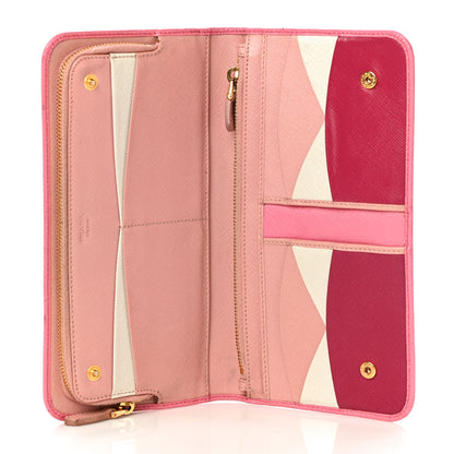 Prada Saffiano Colour Metal Wallet Petalo Peonia 5 of 22