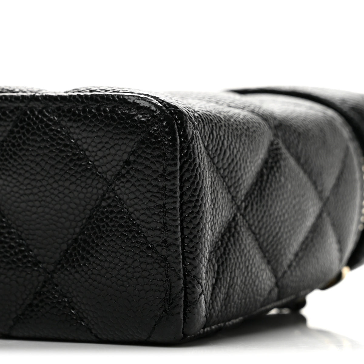 Chanel Caviar Quilted Top Handle Slim Vanity With Chain Black 10 of 12